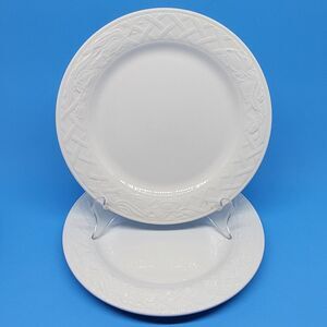 Zrike "TERRAZO" By Corona Columbia Set Of 2 Off White 8" Salad Plates VGC